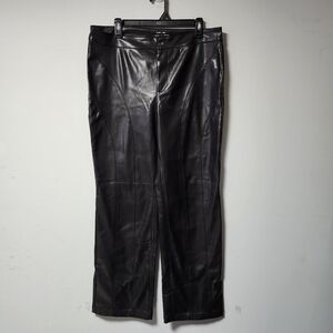 Silence+Noise Black Leather Pants 12 L